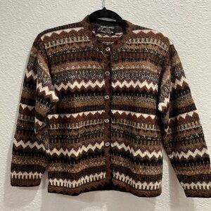 Vintage Multicolor Zigzag Cardigan